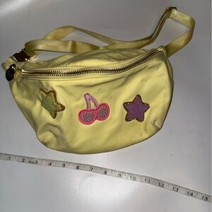 USED Yellow Stoney Clover Lane  Fanny Pack with Patches